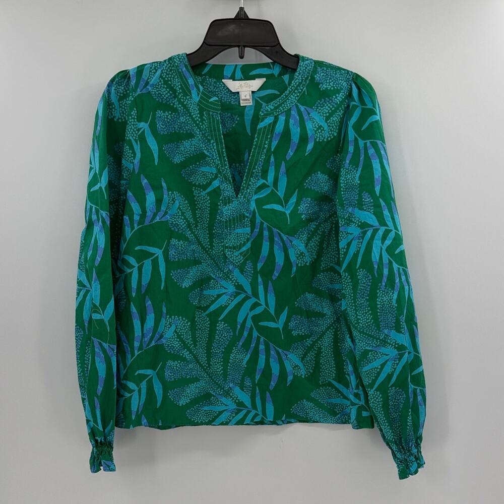 Lilly Pulitzer Women's Coulter Top - Fiddle Leaf Green It's a Jungle Out There S